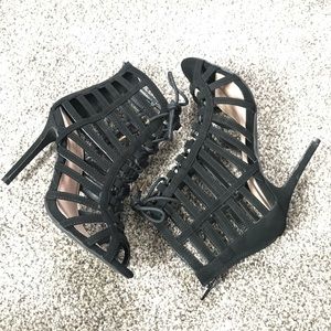 Strappy sandal heels